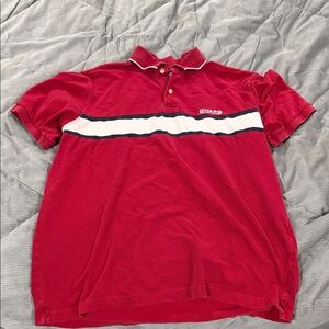 Chaps Men's Polo Shirt in Red and White